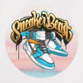 スニーカーカッコいいシール ラベル (デザイン2)