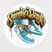 スニーカーカッコいいシール ラベル (デザイン1)