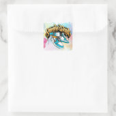 スニーカーカッコいい光沢ステッカー スクエアシール (バッグ)