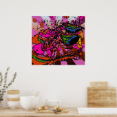 スニーカーサイケデリックポスター ポスター (キッチン)