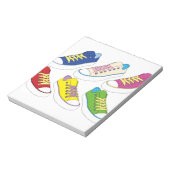 スニーカースケッチランニングカラフルの靴 ノートパッド (回転)