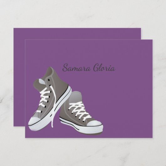 スニーカーバルミツワーありがとう ノートカード (正面/裏面)