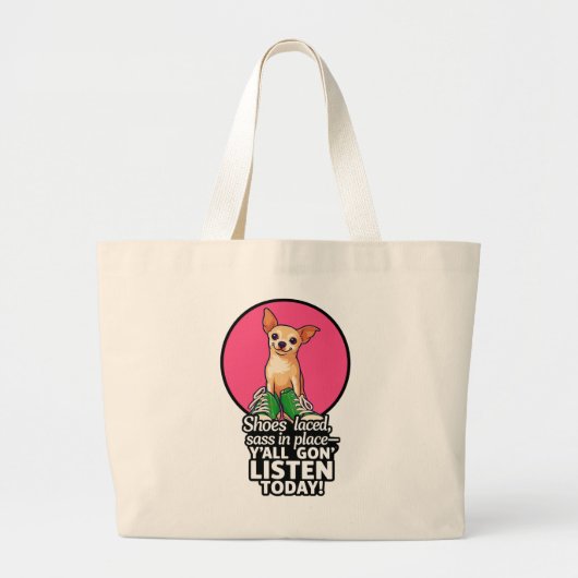 スニーカー付きサッシアップトート- 「オールゴン聞」 ラージトートバッグ (正面)