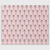 スニーカー付きスティックフィギュア ラッピングペーパー (フラット)