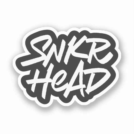スニーカー好き SNKR HEAD シール (正面)