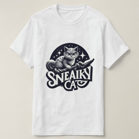 スニーカー猫 Tシャツ (デザイン正面)