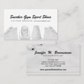 スニーカー白スポーツジム靴 名刺 (正面/裏面)