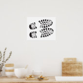 スニーカー白黒インプリント ポスター (キッチン)