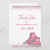 スニーカー誕生日グリッタースウィート16 サンキューカード (正面/裏面)
