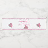 スニーカー誕生日グリッタースウィート16 ペットボトルラベル (シングルラベル)