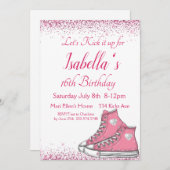 スニーカー誕生日グリッタースウィート16 招待状 (正面/裏面)