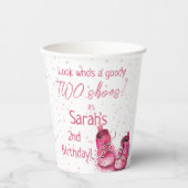 スニーカー誕生日、ベビーシューズ2nd誕生日 紙コップ (正面)