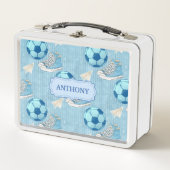 スニーカー&サッカー新学期 メタルランチボックス (正面)