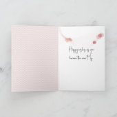 スニーカー・デイジー付き花嫁スティックガール カード (内部)