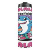 スニーカー・トラララとサメ タンブラー (正面)