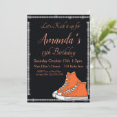 スニーカー バースデー オレンジスニーカー ダイヤモンド 招待状 (スタンド正面)