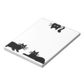 スニーカー・ブラック・キャッツ |クールキティ猫好きおもしろい ノートパッド (回転)