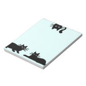 スニーカー・ブラック・キャッツ |クールキティ猫好きおもしろい ノートパッド (回転)