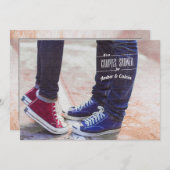 スニーカー&ブルージーンズカップルシャワー招待状 招待状 (正面/裏面)