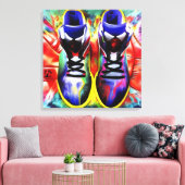 スニーカー・ヘッド キャンバスプリント (インサイチュ (リビング))