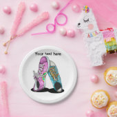 スニーカー・ボーイフレンドとガールフレンド ペーパープレート (パーティー)