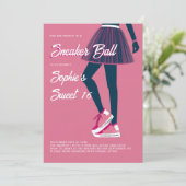 スニーカー・ボール・ヴィンテージ・ポスターピンク・ブラック・スウィート16 招待状 (スタンド正面)