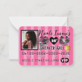 スニーカー・ボールPINKクレジット・カード・フォト・招待状 ノートカード (正面)