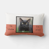 スニーキーキャットEw people写真テラコッタ装飾用クッション ランバークッション (裏面)