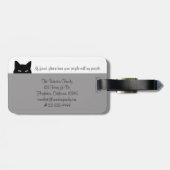 スニーキーキャットwhere are Weグレーペットキャリアラベル ラゲッジタグ (裏面横)