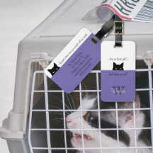 スニーキーキャットwhere are We Periwinkleペットキャリアラベル