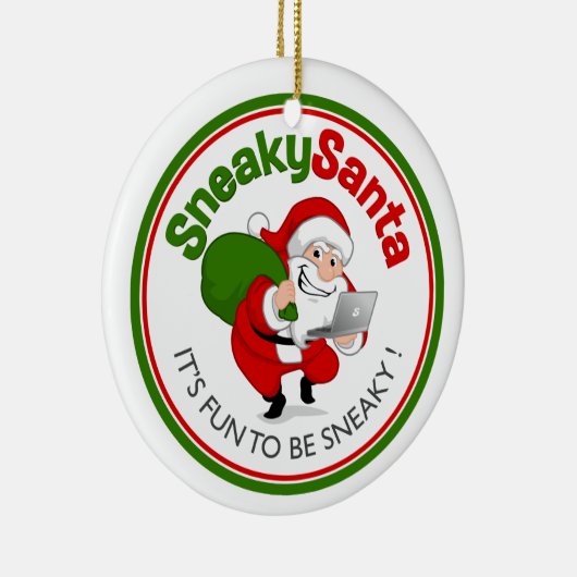 スニーキーサンタセラミックオーナメント セラミックオーナメント (右)