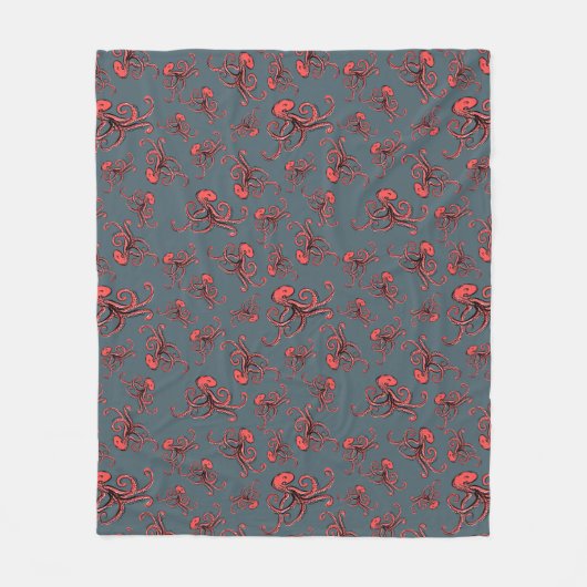 スニーキータコ柄 フリースブランケット (正面)