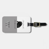 スニーキードッグwhere are私たちグレーペットキャリアラベル ラゲッジタグ (正面横)