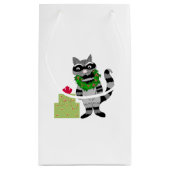 スニーキーラクーンとホリデープレゼント スモールペーパーバッグ (裏面)