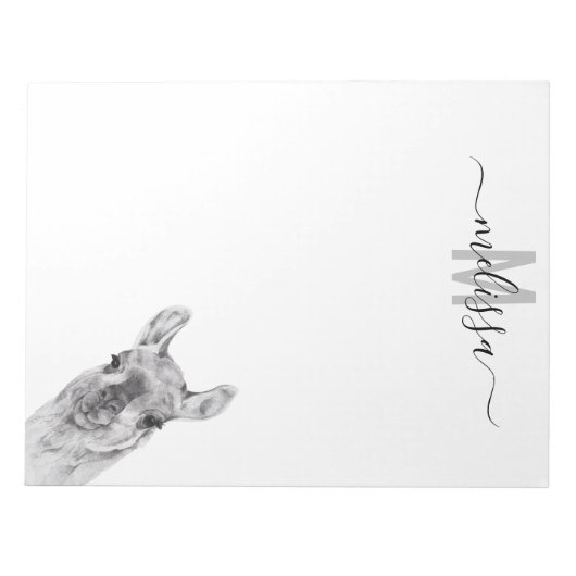 スニーキーラマ水彩モノグラム名 ノートパッド (正面)