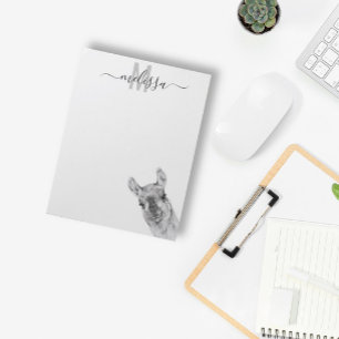 スニーキーラマ水彩モノグラム名 ノートパッド