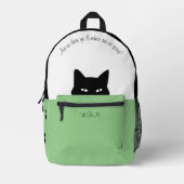 スニーキー・キャット・セージ プリントバックパック (正面)