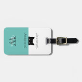 スニークィキャット どこにいるの？ ライトターコイズ ペットキャリアタグ ラゲッジタグ (正面横)