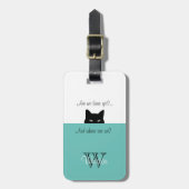 スニークィキャット どこにいるの？ ライトターコイズ ペットキャリアタグ ラゲッジタグ (正面縦)