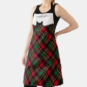 スニークイキャットウォレスレッドプレイドエプロン エプロン (インサイチュ)