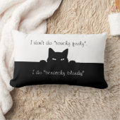 スニークイキャットトゥーチーフェリーブラック装飾用クッション ランバークッション (ブランケット)