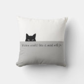 スニークキャットスクエア装飾用クッション クッション (正面)