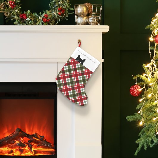 スニークキャットスチュワート王室のタータンチェックプレイド スモールクリスマスストッキング