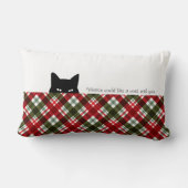 スニークキャットスチュワート王室のタータンチェックプレイド ランバークッション (裏面)