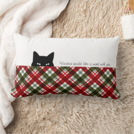 スニークキャットスチュワート王室のタータンチェックプレイド ランバークッション