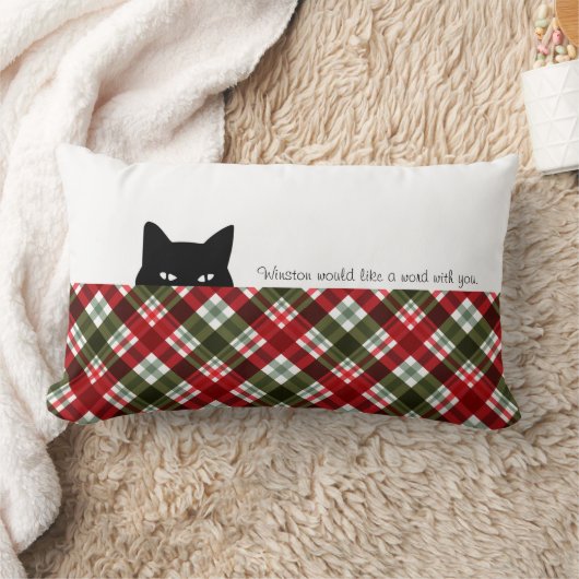 スニークキャットスチュワート王室のタータンチェックプレイド ランバークッション (ブランケット)