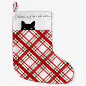 スニークキャットマドラスチェックプライド スモールクリスマスストッキング (正面)