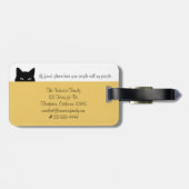 スニークキャットwhere areイエローペットキャリアラベル ラゲッジタグ (裏面横)