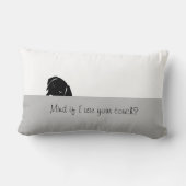 スニークドッグもしマインド私はソファ装飾用クッションを使用 ランバークッション (裏面)