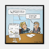 スニークバジェットおもしろいスクエアマグネット マグネット (正面)